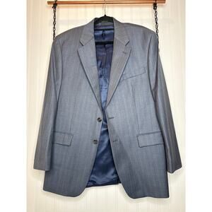 Ralph Lauren Wool Blazer Navy Corpcore Office Workwear Designer Mens Size 42R